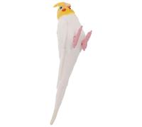 YARNOW Realistic White Cockatiel Parrot Bird Figurines Sturdy Pvc Sculpture High Realism Fake Parrot Decoration for Garden Outdoor