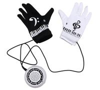 YARNOW Rechargeable Electric Piano Gloves with Built Speaker Fingerless Music Gloves for Portable Melody Playing Versatile Instrument Sounds and Background Rhythms Clip Design for Adults