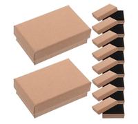 YARNOW Rectangle Paper Jewelry Boxes 24pcs Elegant Small Present Box Portable Multifunctional Organisation with Lid for Bracelets and Accessories for Festive Celebrations and Travel