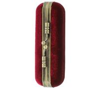 YARNOW Red Flannelette Lipstick Case with Mirror Portable Vintage Lipstick Storage Box with Sturdy Aluminum Alloy Frame Small Travel Cosmetic Case Not Easy to Break Birthday