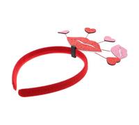 YARNOW Red Heart Headband Hair Band for Women Valentines Day Party Accessories Comfortable Plastic and Felt Material Easy to Match Wedding Anniversary Hair Hoop