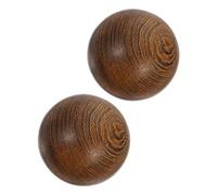 YARNOW Red Sandalwood Wood Hand Exercise Balls 5cm Wooden Acupoint Massage Spheres for Elder People Muscle Therapy and Wellness 1 Pair