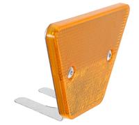 YARNOW Reflective Driveway Marker Single Bracket Design for Rectangular Profile and Waveform Guardrail, Yellow PC and Iron Material, Enhances Barrier Visibility and Withstands Harsh