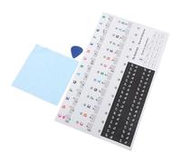 YARNOW Removable Piano Keyboard Stickers 88 Keys and 61 Key Labels with Colorful Music Notes Guide for Beginners, Non-sticky Protective Overlay for Electronic Keyboards