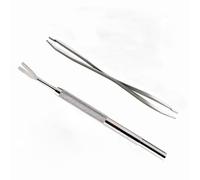 YARNOW Remover Tool Set Lightweight Tweezers Kit 2pcs Stainless Steel to Remove Smaller Hidden Parasites, Easy to Carry for Dogs and Cats for Outdoor Activities like Camping or Visiting