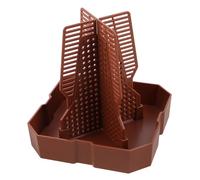 YARNOW Reptile Feeding Plate Large Brown Dish with Climbing Ladder for Lizards Chameleons and Small Pets Terrarium Insect Feeder for Tank Routine Feeding