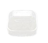 YARNOW Reptile Pet Feeder Bowl Round Glass Feeder for Tortoise Lizard and Small Animals Easy Cleaning