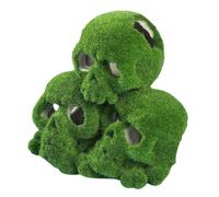 YARNOW Reptile Skull Hideout - Mossy Resin Skull Reptile Hide Cave for Snakes Lizard Tank Accessories - Fish Tank Caves and Hiding Spots for Betta Fish Shrimp Terrarium Decor