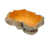 YARNOW Resin Reptile Feeding Bowl with Natural Rock Pattern, Creative Design for Turtle and Lizard, Wide Application as Pet Feeding Basin and Terrarium Water Dish, Close to Natural