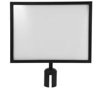 YARNOW Retractable Belt Queue Barrier Stanchion Sign Holder A3 Black Vertical Frame with Double-Sided Display for Book Signing and Airport Crowd Control