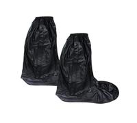 YARNOW Reusable PVC High-top Overshoes for Men with Zipper and Non-slip Rubber Sole Rainproof Shoe Covers Xxl Foldable Rain Shoe Protector in Black