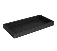 YARNOW Reusable Silicone Bathroom Storage Tray Compact and Lightweight Black Toiletries Holder for Home and Hotel Shampoo Bottle and Decoration Items Organiser