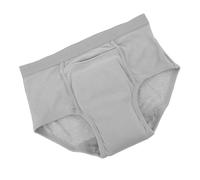 YARNOW Reusable Waterproof Adult Incontinence Pants XL for Men, Washable Protective Briefs with Leakproof Design, Grey Cloth Diaper for Elderly Bladder Care and Disability Use