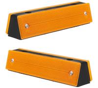 YARNOW Road Reflectors with High Reflectivity Convenient Installation and 2pcs Rectangular Made of Polycarbonate for Roads and Highways Safety Markers