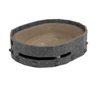 YARNOW Round Cat Scratcher Bed with Bell Durable Corrugated Paper Cat Scratch Board Multi Function Claw Grinding and Resting Space Reusable and Safe Pet Plaything