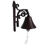 YARNOW Rustic Style Cast Iron Hanging Doorbell Brown 20.00X17.50X10.50cm
