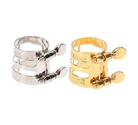 YARNOW Saxophone Ligatures Sax Clips Brass Lacquered Gold Nickel Plated Replacement Accessory Easy Installation for Saxophonists Random Color