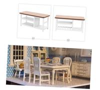 YARNOW Scale Miniature Computer Desk for Dollhouse Mini Doll Table Furniture Decoration Walnut Color Dollhouse Accessory for Realistic Tiny Home Scenes