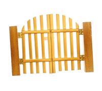YARNOW Scale Miniature Wooden Courtyard Gate with Opening Door Realistic Dollhouse Furniture Decor for Fairy Garden Scenes and Doll Play Accessories