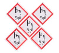 YARNOW Self-Adhesive Corrosive Packing Stickers 5Pcs 10X10Cm White for Hazardous Substance Handling and International Safety Regulation Compliance