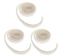 YARNOW Self Adhesive Rhinestone Trim Ribbon 1.5cm Wide, 3 Rolls Luxurious Texture and Intricate Cutting Craftsmanship, for Shoes, Clothing Belts, Birthday Party Decoration