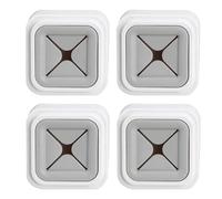 YARNOW Self Adhesive Wall Mounted Towel Holder for Bathroom and Kitchen, No Drilling Required, Strong Bonding Power, Sturdy Grey Towel Rack Organizer Set of 4