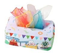 YARNOW Sensory Tissue Box with Cartoon Design for Newborns Year Early Learning Educational Soft Tissue Box Enhancing Problem-solving and Fine Motor Skills