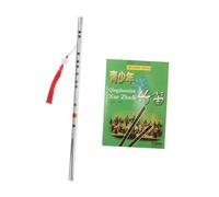 YARNOW Set Key Dizi Flute Portable Stainless Steel Wind Instrument for All Skill Levels for Beginners Lightweight and Compact Design Includes Instructional Book