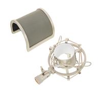 YARNOW Shockproof Mic Shield -shape Pop Filter and Bracket High-density Vocal Microphone Protector for Recording Compatible with Multiple Microphone Models for Studio and Live Streaming