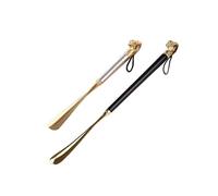 YARNOW Shoe Horn Easy to Carry and Clean Silver Metal with Lion Head Design 32cm Long Handle Practical Shoe Lifter Suitable as Gift the Aged and Family