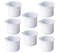 YARNOW Silicone Epoxy Measuring Cups Epoxy Resin Mixing Cups Kit 8pcs 50ml with Scale Easy to Use and Safe for Paint Measuring and Other Work