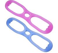 YARNOW Silicone Muscle Resistance Bands Yoga Workout Exerciser Fitness Pull Rope 2pcs 8 Word Chest Developer Non-permeable Stylish Body Building Tool for Home Training