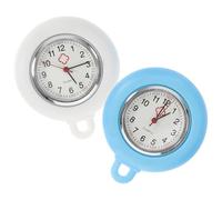 YARNOW Silicone Nurse Pocket Watch 2pcs Set with Sturdy Rope Strap, Quartz Movement, Easy-to-Read Dial for Healthcare Professionals and Nurse Accessories Work