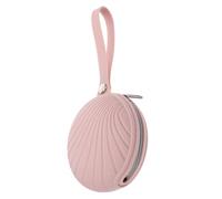 YARNOW Silicone Storage Pouch with Clip Design, Portable Organizer Bag for Pacifiers and Teething Toys, Hangable on Mother's Bag or Backpack, Pink, Washable and Sturdy