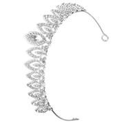 YARNOW Silver Alloy Tree Leaf Shape Bridal Crown Headband Dazzling Sparkle, Comfortable to Wear Wedding Hair Accessory for Brides and Parties