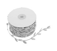 YARNOW Silver Fabric Ribbon Roll with Unique Artistic Design for Easy Installation and DIY, for Living Rooms and Home Decor, for Wedding Decor and Event Planning