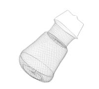 YARNOW Silver Iron Wire Fish Trap Basket for Fishermen, Convenient to Carry and Easy to Use, Suitable for Indoor and Lake Fishing, Sturdy Wire Mesh Fishing Net Accessory