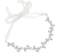 YARNOW Silver Pearl Headband Alloy Hair Accessories with Delicate Crystal Leaves, Stylish and Attractive Design for Weddings, Birthdays, and Engagements