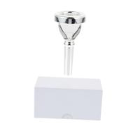 YARNOW Silver Plated Brass Horn Mouthpiece Durable Musical Instrument Accessory for Horn Practice Smooth Surface Bright Luster for Long Term Use and Decorative Touch