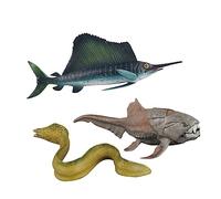 YARNOW Simulated Marine Eel Model Decor Realistic Plastic Sea Creature Ornament for Home or Store Display 3PC Set of Marine Animal Figures