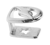 YARNOW Single Silver Hollow Faux Tooth Grill Cap Made of Copper for Men Comfortable Wear Stylish Hip Hop Costume Decoration for Halloween Party Accessories