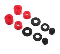 YARNOW Skateboard Shock Pads PU Riser Pads with Red Shock Absorber Bushings Set for Vibration Reduction and Stability Maintenance, Skateboard Accessory for Trucks and Wheels