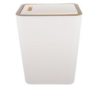 YARNOW Slim Kitchen Trash Can: 15L Narrow Waste Basket with Lid - Modern Push-Top Garbage Bin - Space-Saving Trash Bin for Bathroom Kitchen Dorm Rooms
