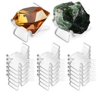 YARNOW Small Acrylic Crystal Display Stands Rock Holders 20 Pcs 3.7x3x3.5cm for Stone Collections and Home Décor