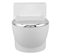 YARNOW Small Cat Water Fountain Hanging Installation Spill Proof Toilet Shaped Fountain Stainless Steel Abs Space-saving Design Novel Appearance Indoor Use for Dogs Cats in Small Homes
