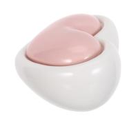 YARNOW Small Ceramic Heart Jewelry Box with Lid, Elegant Keepsake Container for Vanity and Entryway, Dustproof Storage for Bracelets and Trinkets