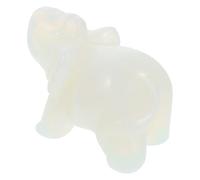 YARNOW Small Crystal Elephant Statue Featuring Tiger Eye Stone, Decorative Ornament for Shelves and Creative Home Decor