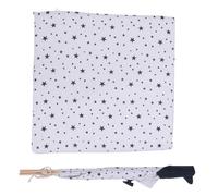 YARNOW Small Pet Tent with Breathable Fabric, Portable Dog and Cat Bed House for Small Dogs and Cats, White Star Pattern, 43x43x53cm, Washable Puppy Teepee for Indoor and Outdoor Use