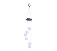 YARNOW Solar Hanging Wind Chime Light with Colorful Gradient Particle Ball Solar Garden Decoration for Outdoor Patio