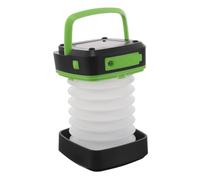 YARNOW Solar Rechargeable Collapsible Camping Lantern with USB Charging Adjustable Brightness LED Tent Light for Emergency Power Outage Sustainable Outdoor Hiking Lighting Green